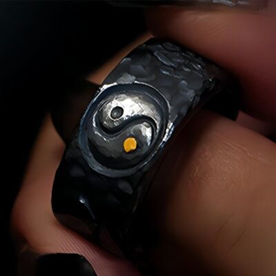 Yin Yang Balance Ring in 999 Silver and 24K Gold - 4
