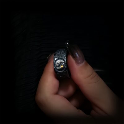 Yin Yang Balance Ring in 999 Silver and 24K Gold - 6