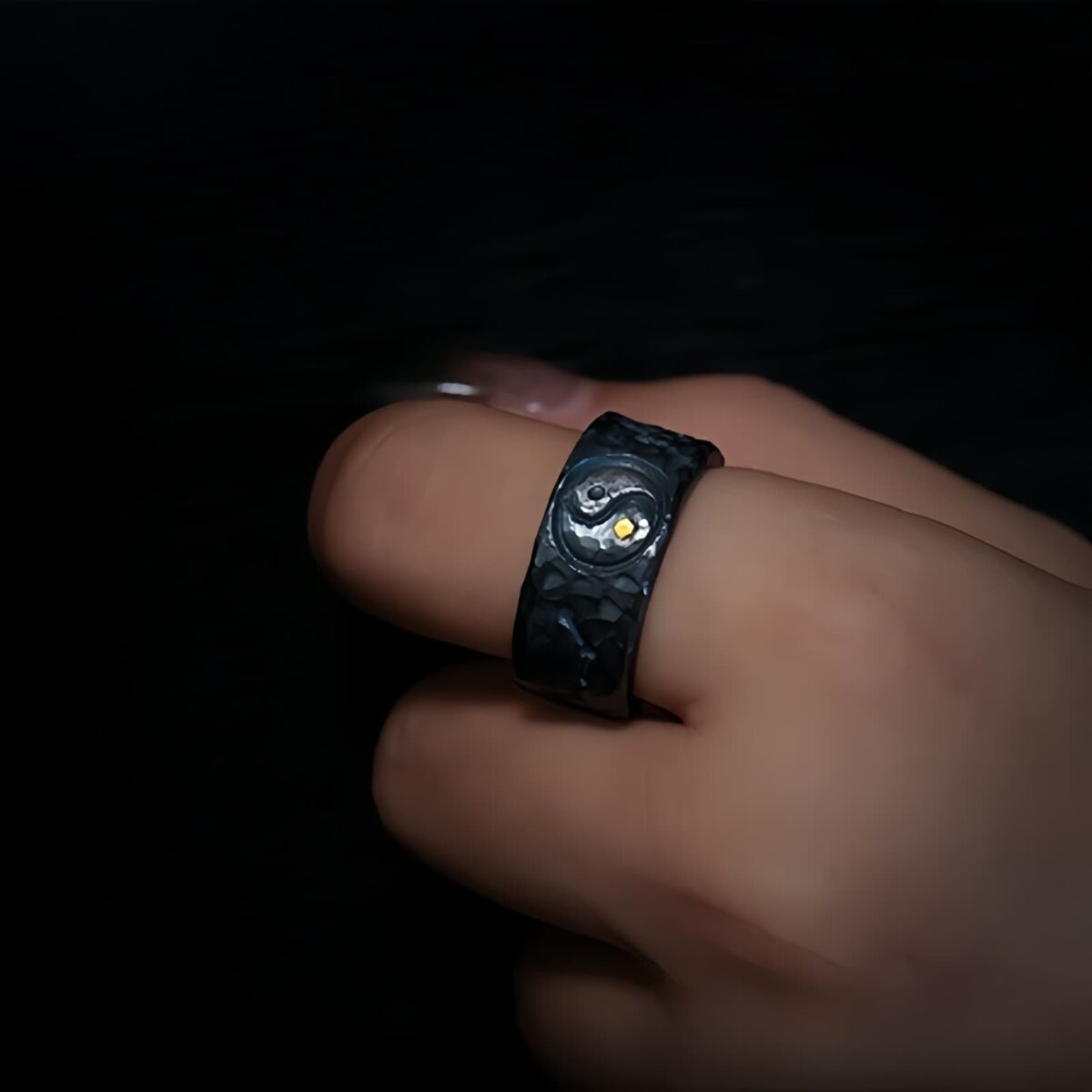 Yin Yang Balance Ring in 999 Silver and 24K Gold - 5