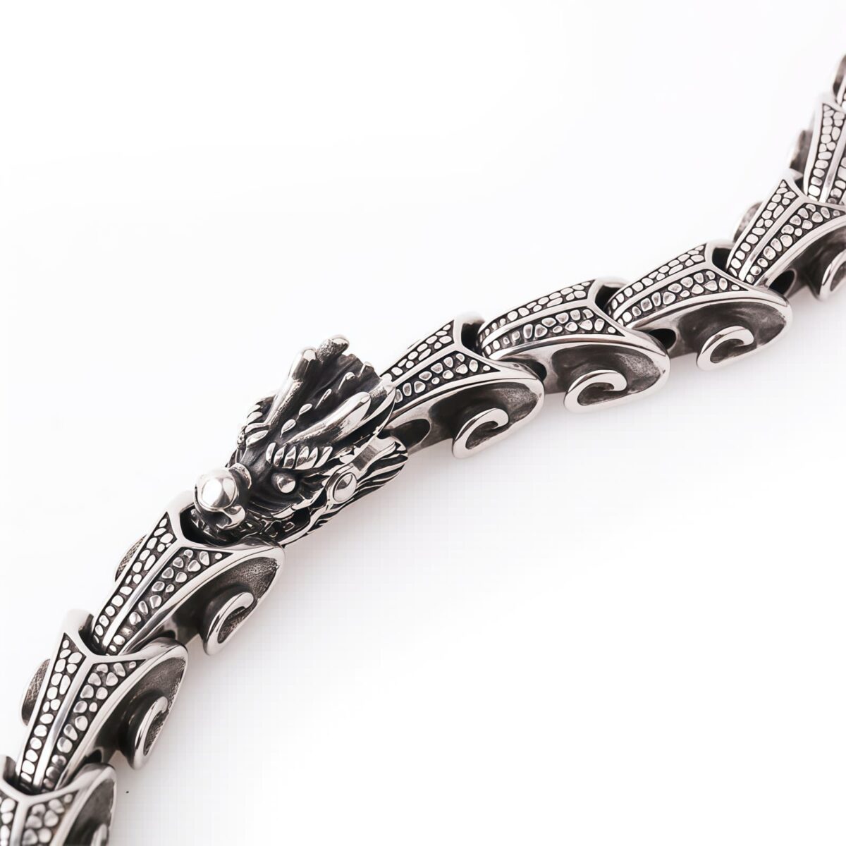 Tibetan Dragon Necklace and Bracelet in Titanium Steel Tibetan Dragon Necklace and Bracelet in Titanium Steel - 9