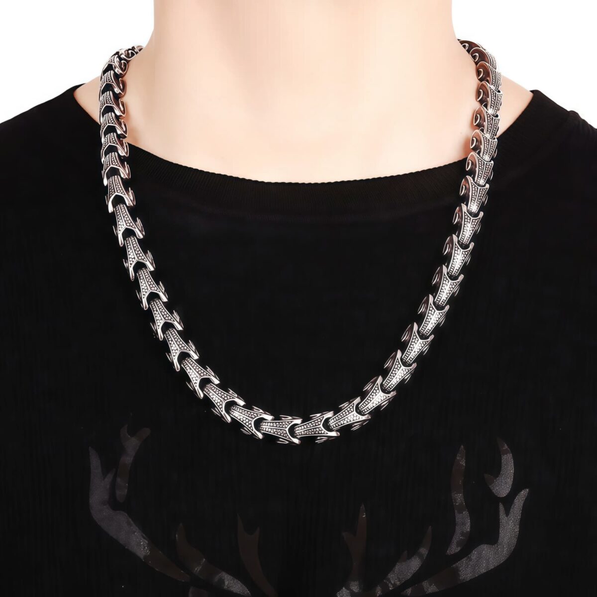 Tibetan Dragon Necklace and Bracelet in Titanium Steel Tibetan Dragon Necklace and Bracelet in Titanium Steel - 14