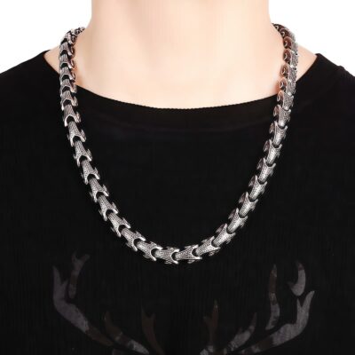 Tibetan Dragon Necklace and Bracelet in Titanium Steel Tibetan Dragon Necklace and Bracelet in Titanium Steel - 14