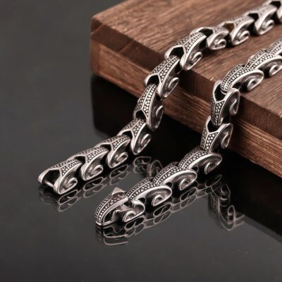 Tibetan Dragon Necklace and Bracelet in Titanium Steel Tibetan Dragon Necklace and Bracelet in Titanium Steel - 16