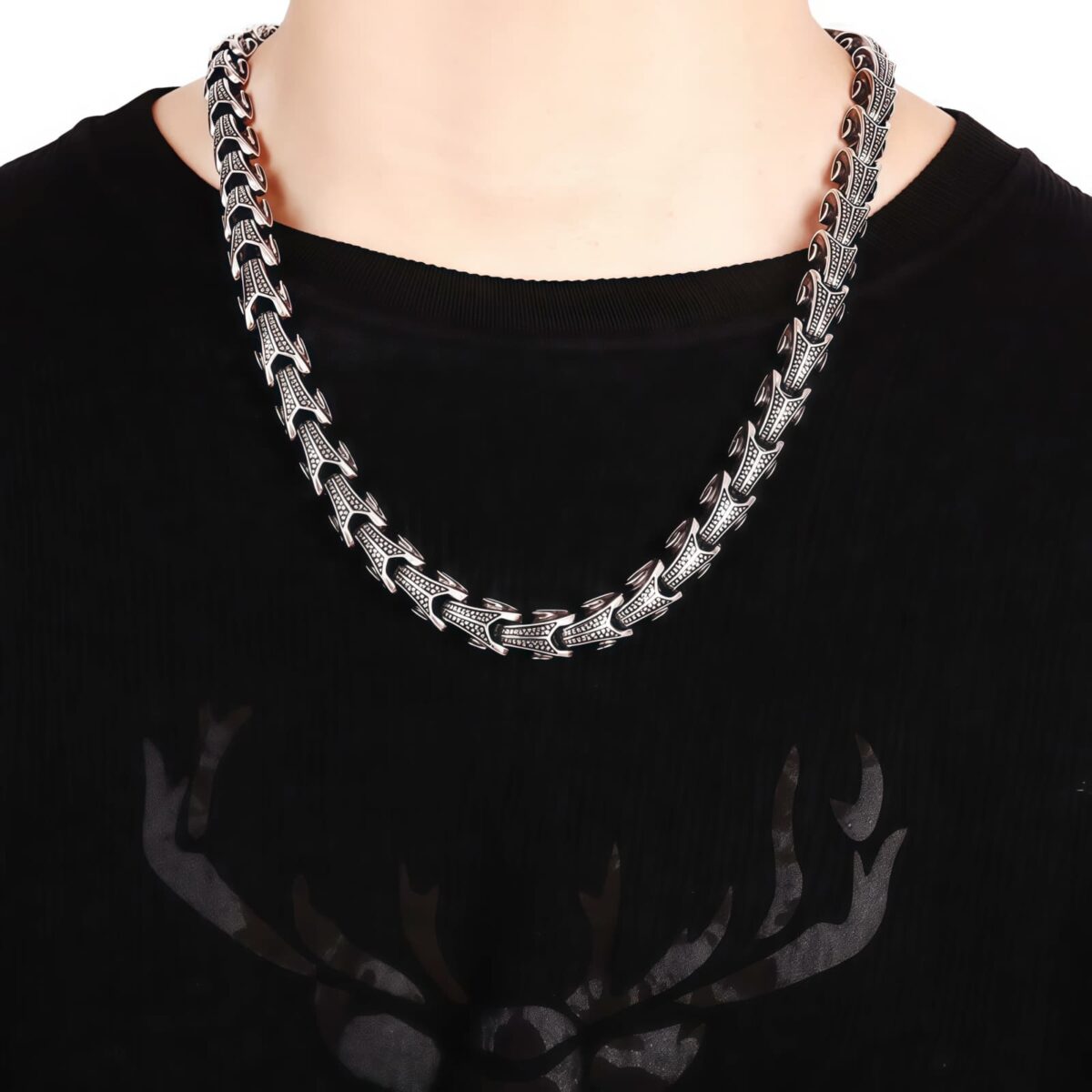 Tibetan Dragon Necklace and Bracelet in Titanium Steel Tibetan Dragon Necklace and Bracelet in Titanium Steel - 15