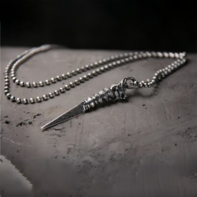 Dragon Dorje Vajra Necklace Pendant in 925 Sterling Silver - 3