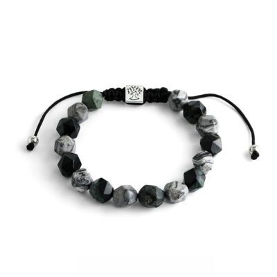 Forest Green Agate Beaded Bracelet - 2